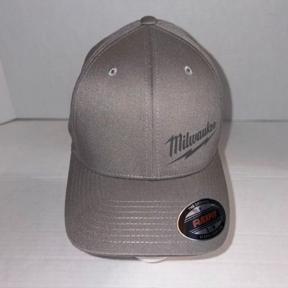 Milwaukee 504G-SM Men's FLEXFIT Fitted Hat Gray S/M